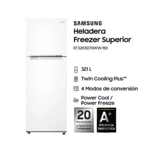Heladera 320Lt No Frost Blanca Mod RT32K5070WW Samsung - Image 3