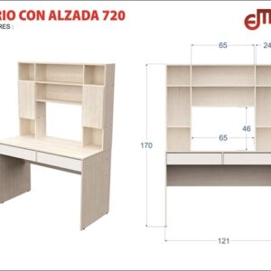 Escritorio de Computación Art 720 Con Alzada Venezia 81036 Mosconi - Image 3