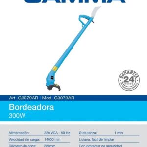 Bordeadora De Césped Gamma G3079ar 300w Color Celeste - Image 5