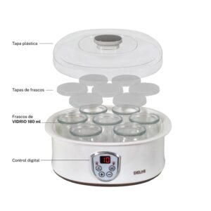 Yogurtera Digital Delhi DL-150Y – 1.4L | 7 Frascos de Vidrio - Image 4