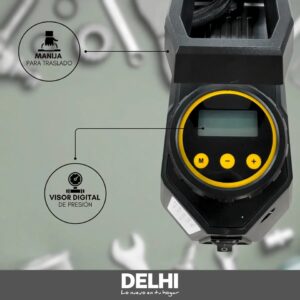 Compresor De Aire Portatil Inflador Delhi 12v CAR12V - Image 4