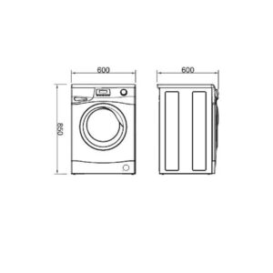 Lavarropas carga Frontal 8 KG Blanco 1200 RPM mod L18012 Longvie - Image 4