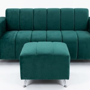 Juego de Living Canelon con puff Verde - Image 1