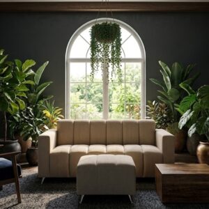 Juego de Living Canelon con puff Beige - Image 3