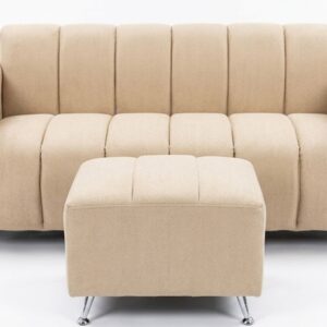 Juego de Living Canelon con puff Beige - Image 1