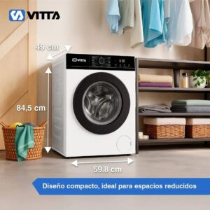 Lavarropa Carga Frontal 8 KG Vitta Blanco Inverter 1200RPM - Image 3
