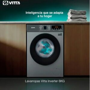 Lavarropa Carga Frontal Vitta 6 KG Silver Inverter 1200RPM - Image 2