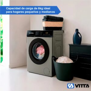 Lavarropa Carga Frontal Vitta 6 KG Silver Inverter 1200RPM - Image 5